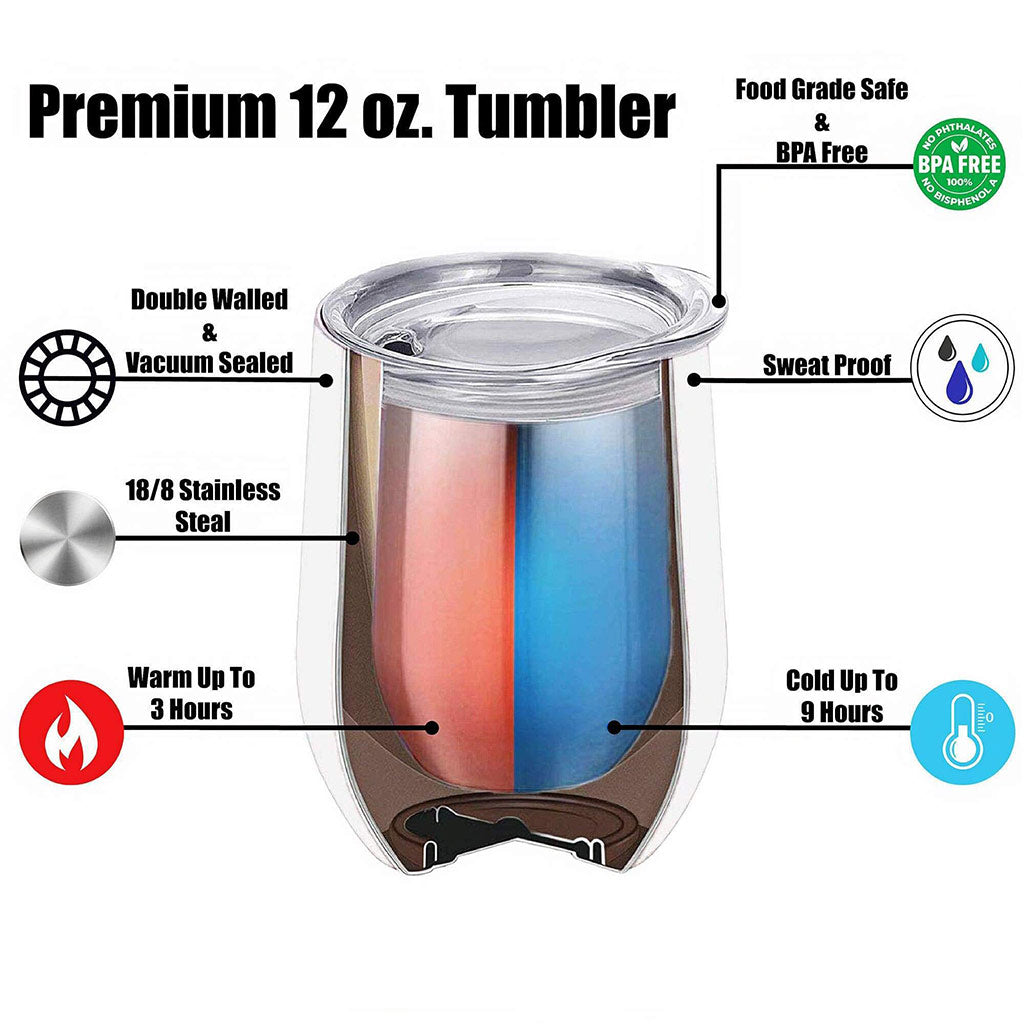 Triple Moon Pentacle - Personalized Witch Wine Tumbler