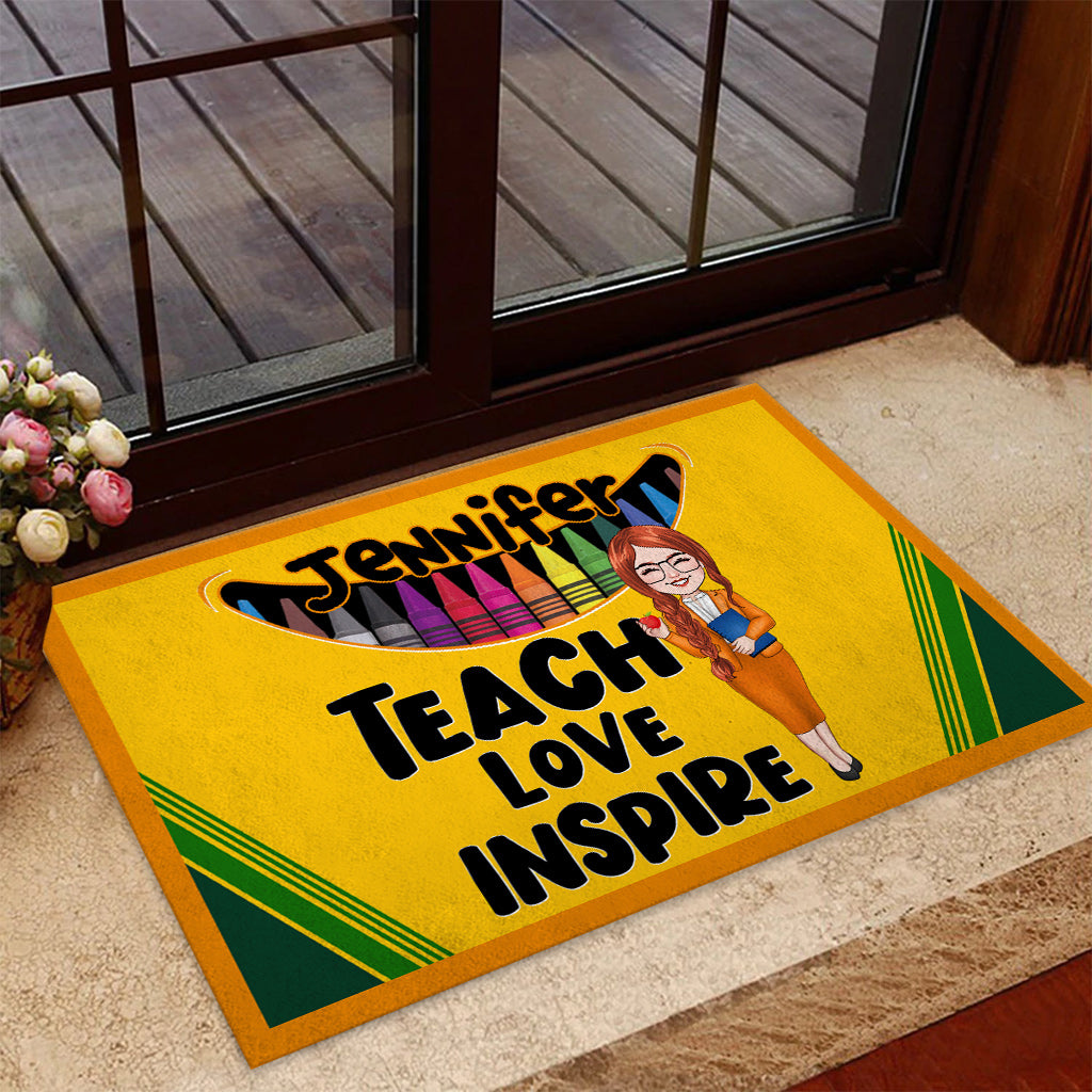 Teach Love Inspire - Personalized Teacher Doormat