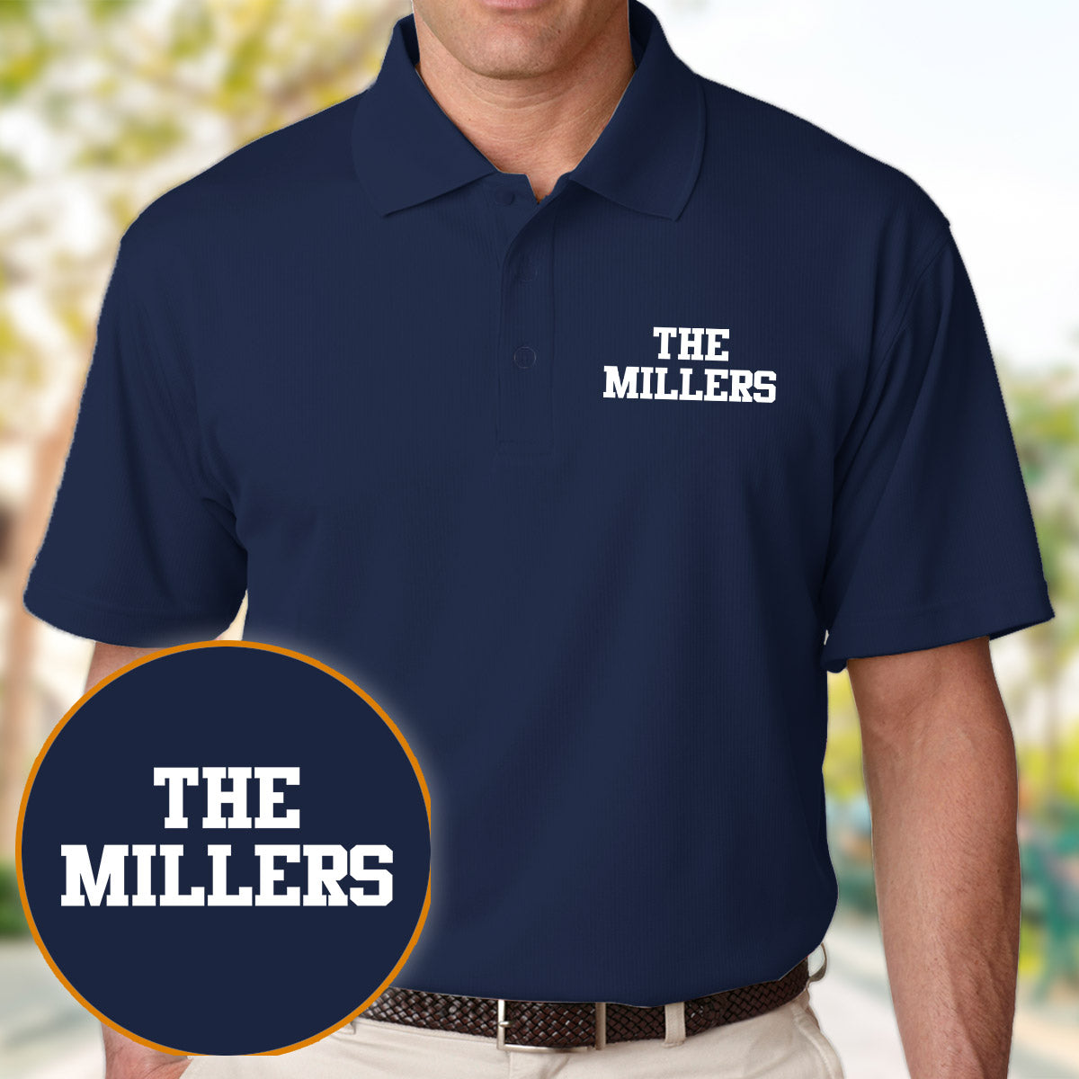 Polo brodé personnalisé avec nom - Nom de famille