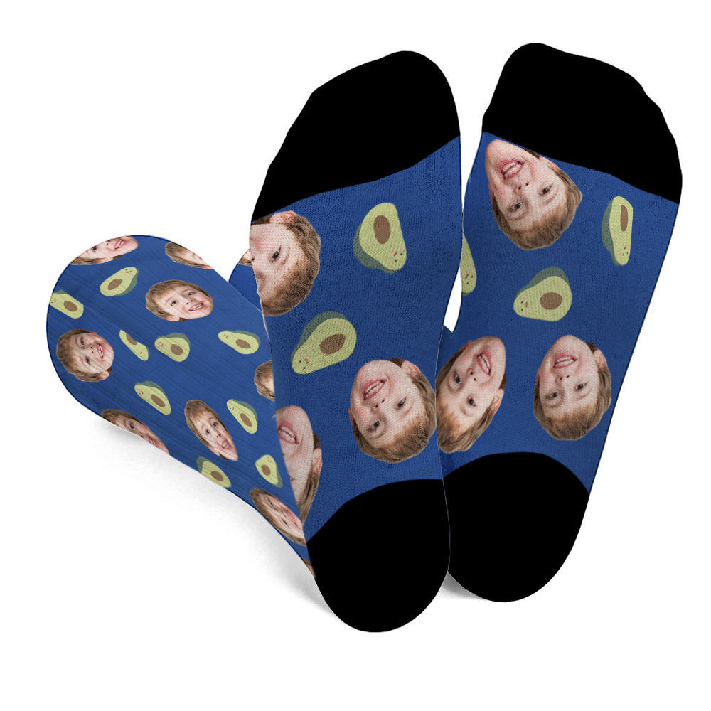 Chaussettes personnalisées pour petit-fils à motif d'icônes amusantes