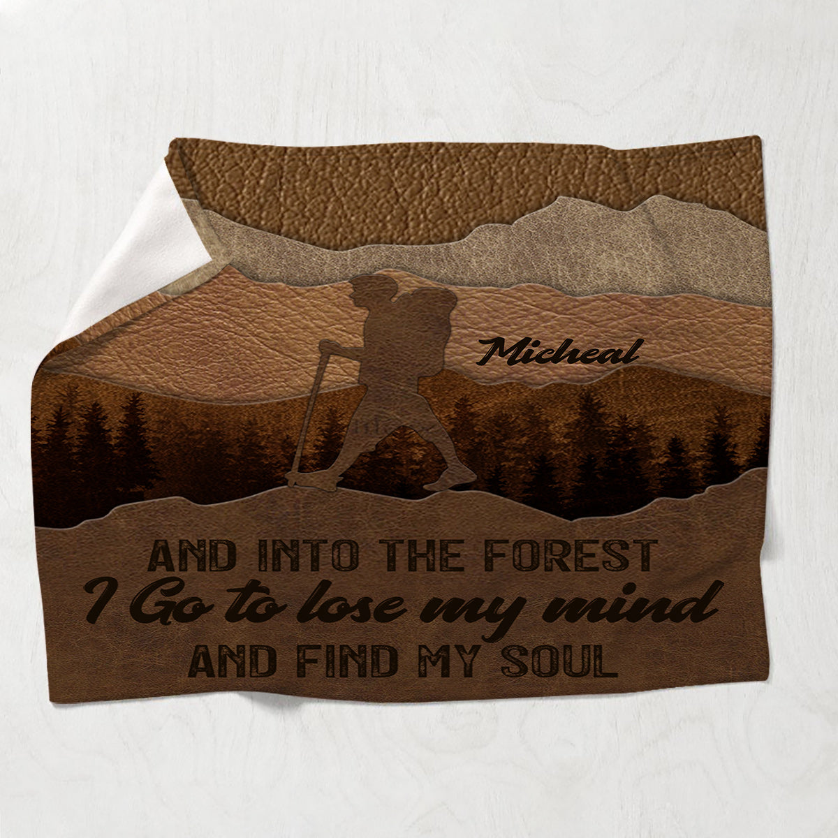 Et je m'enfonce dans la forêt - Couverture de randonnée personnalisée