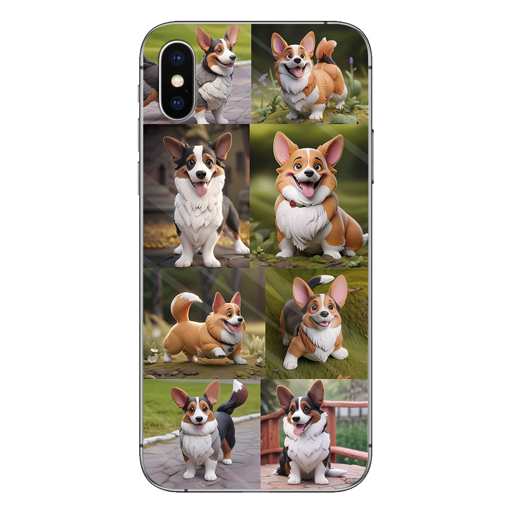 Collage de photos d'animaux de compagnie façon cartoon - Cadeau pour les amoureux des chiens et des chats - Coque de téléphone personnalisée