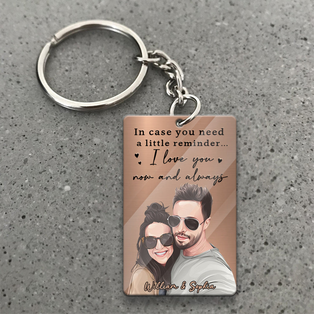 Je t'aime maintenant et pour toujours - Porte-clés personnalisé pour couple « Je t'aime »