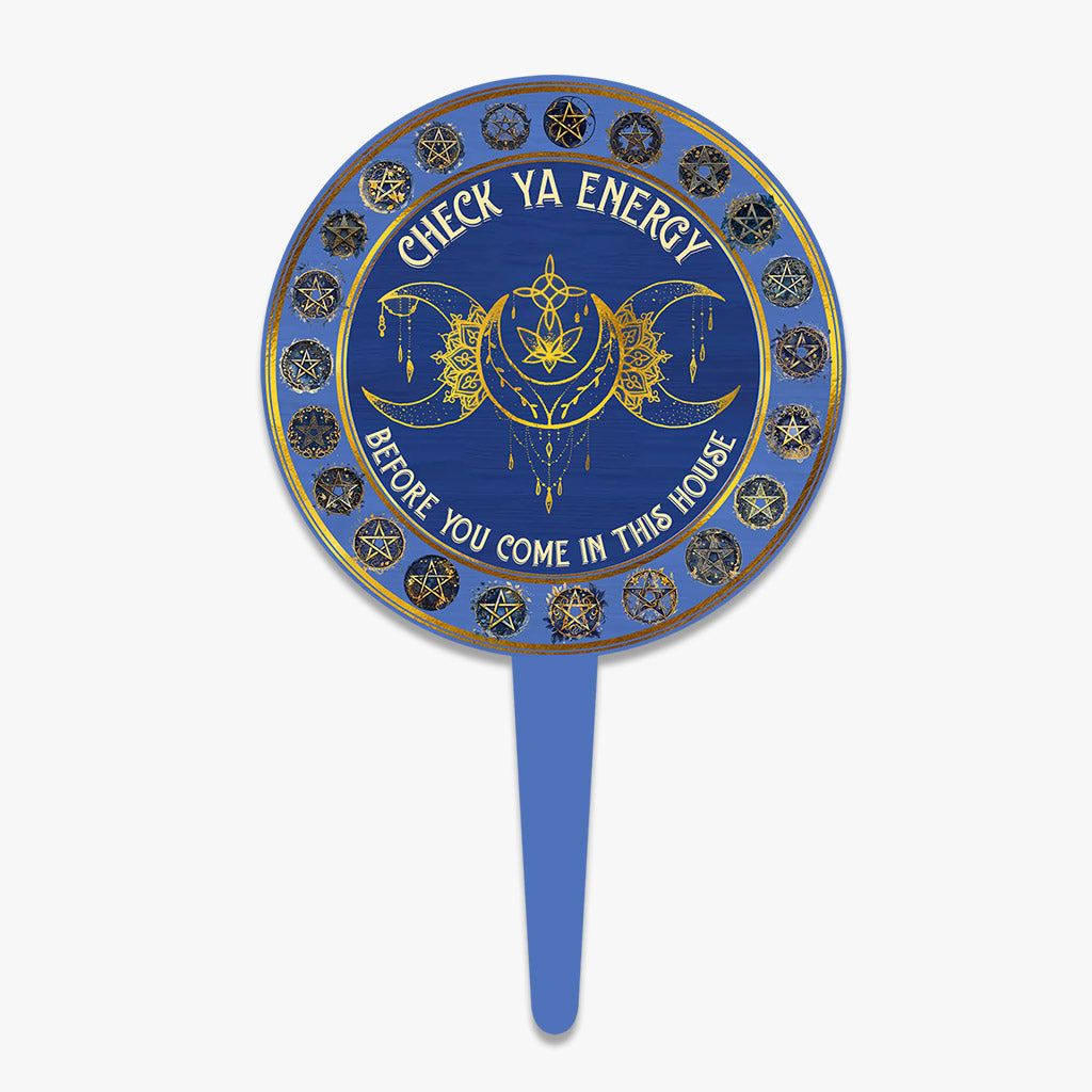 Vérifiez votre énergie - Panneau de jardin en acrylique de sorcière