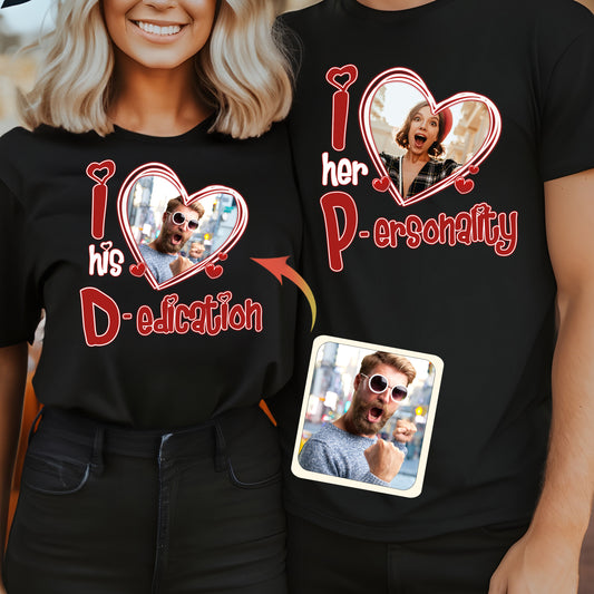 J'aime sa personnalité, j'aime son dévouement. Téléchargez une photo ! T-shirt et sweat à capuche personnalisés pour couple