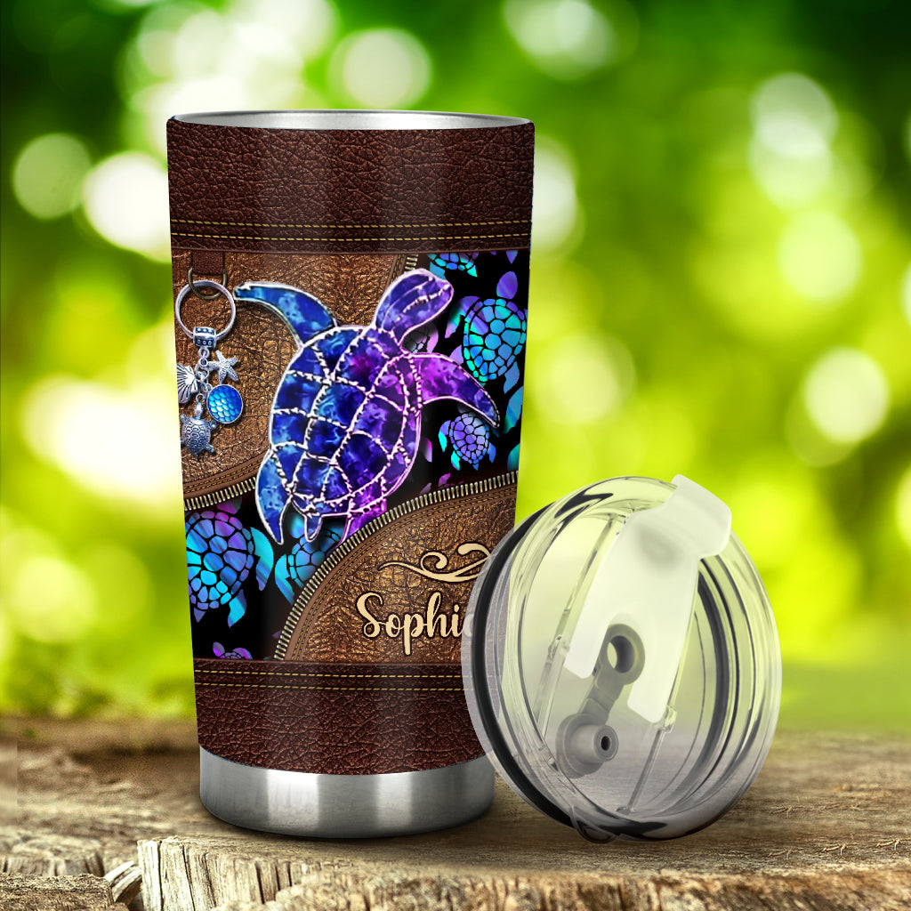 Salty Lil' Beach - Personalized Turtle Tumbler