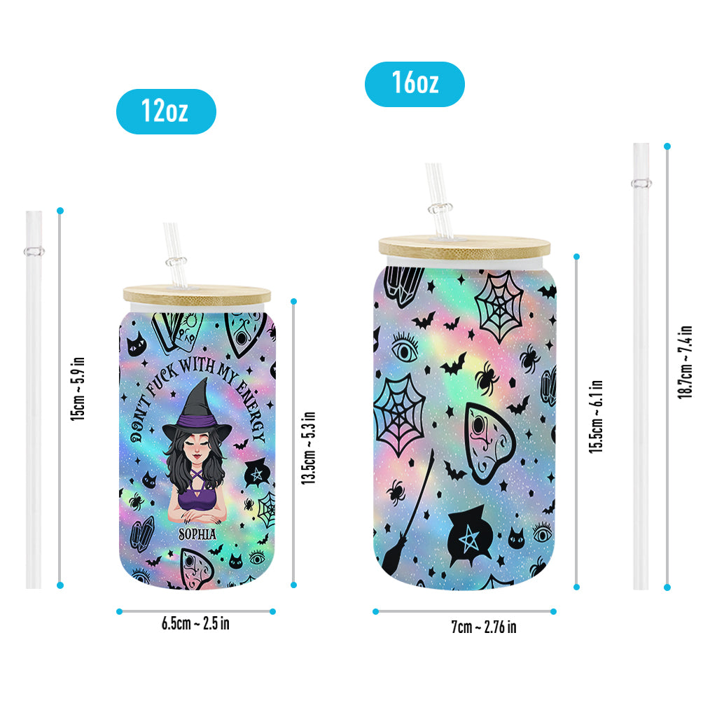 Ne jouez pas avec mon énergie - Verre à sorcière personnalisé