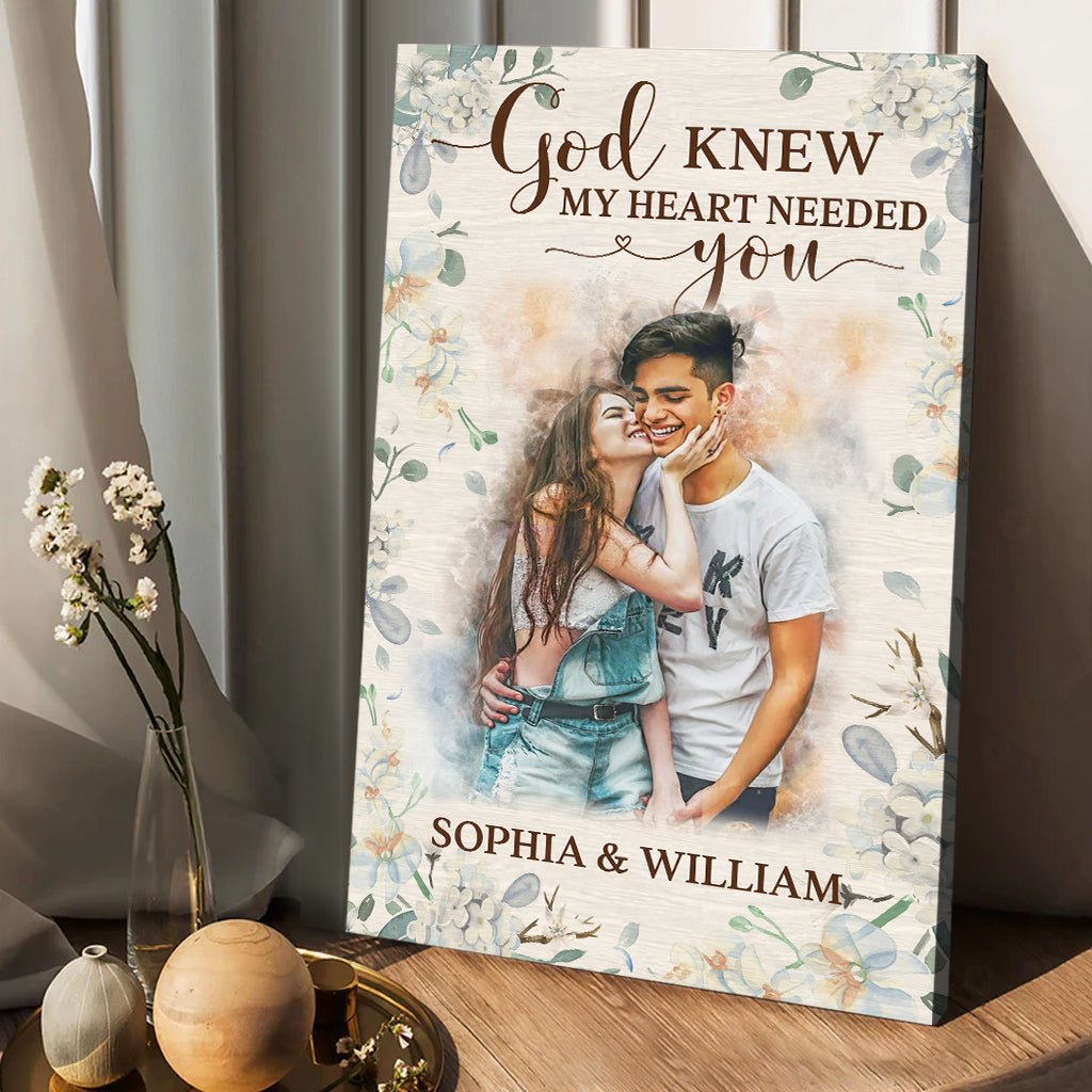 Couple aquarelle - Toile et affiche personnalisées pour couple