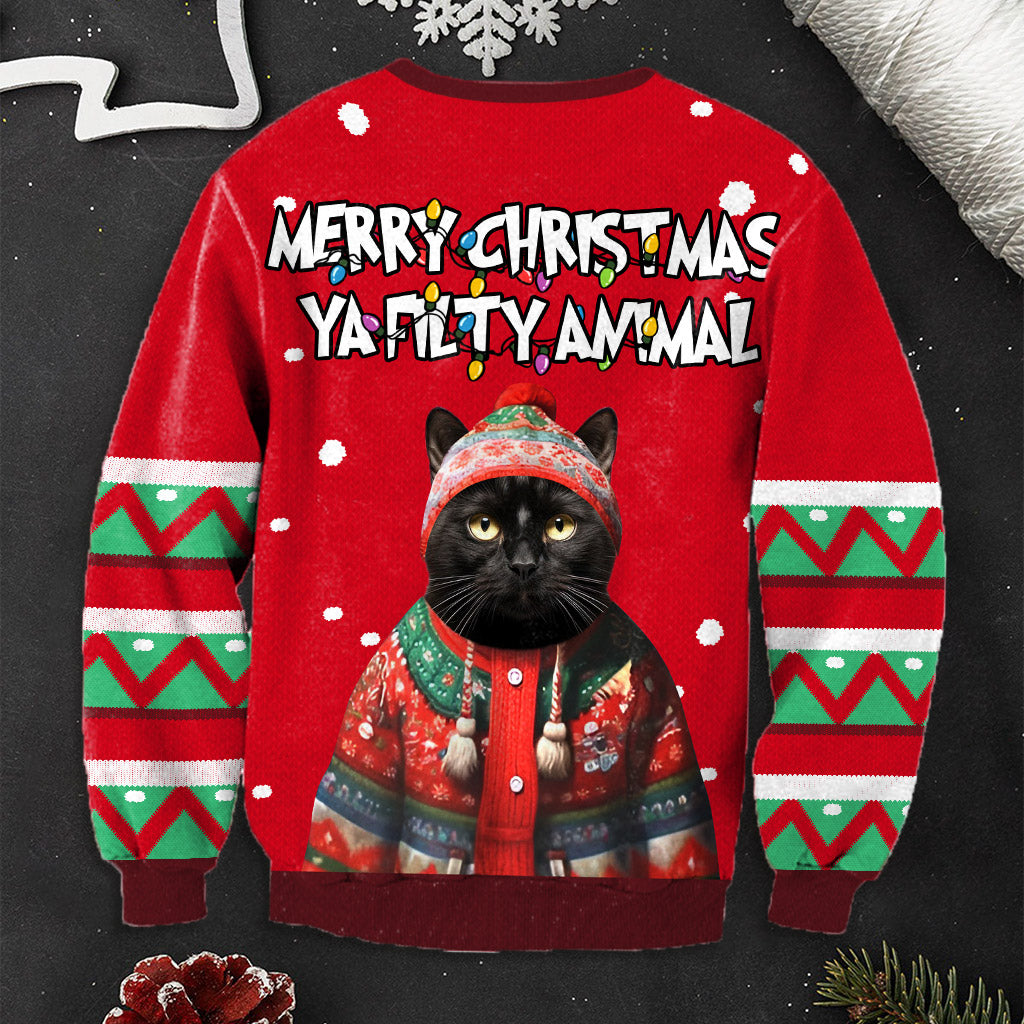 Joyeux Noël Ya Filty Anima - Pull moche personnalisé pour chien