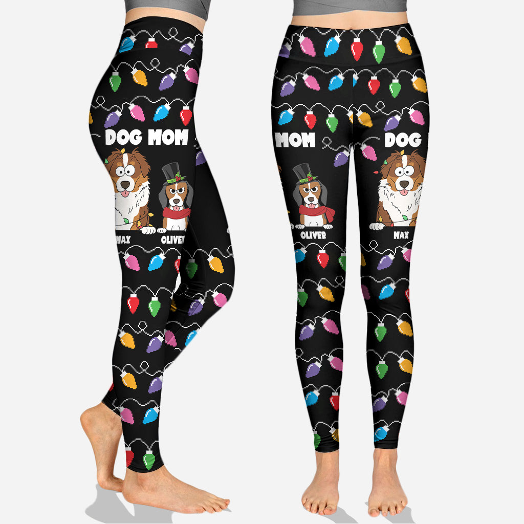 Lumière de Noël colorée pour animaux de compagnie - Sweat à capuche et leggings personnalisés pour chien