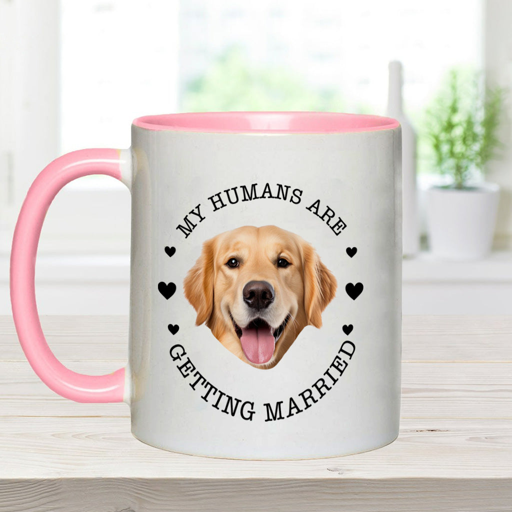Mes humains se marient (chien/chat) - Mug personnalisé - Cadeau de mariage pour amoureux des chiens et des chats