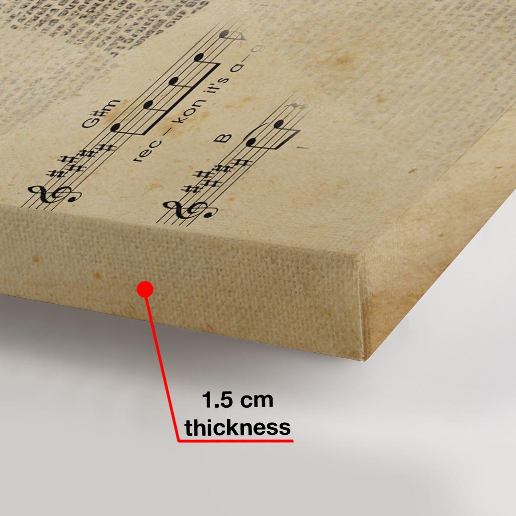 Paroles de la chanson de notre première danse - Toile et affiche personnalisées pour mari et femme