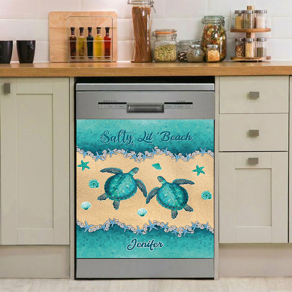 Salty Lil' Beach - Housse de lave-vaisselle personnalisée en forme de tortue