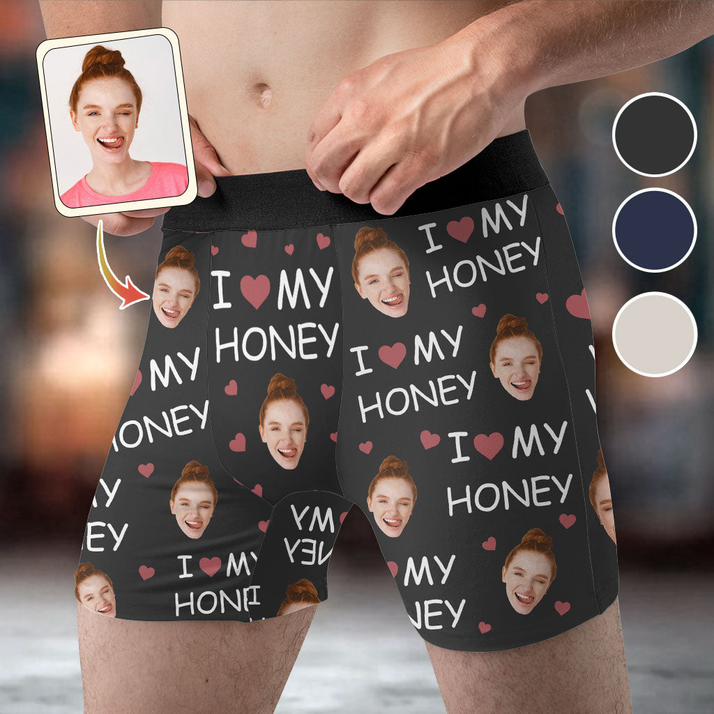 J'aime ma femme/ma copine/ma chérie - Boxers personnalisés pour couples (mari et femme)
