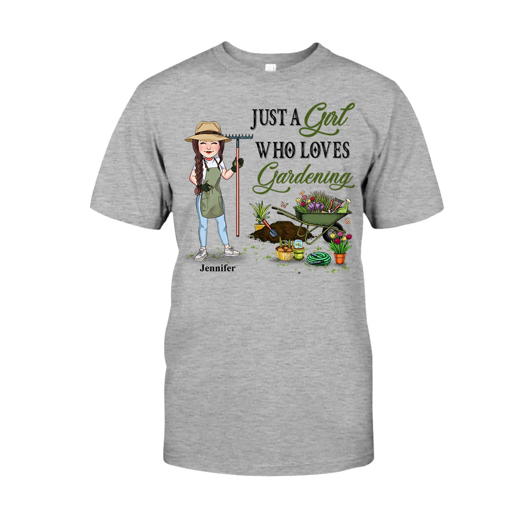 Une fille qui adore jardiner - T-shirt et sweat à capuche personnalisés sur le thème du jardinage