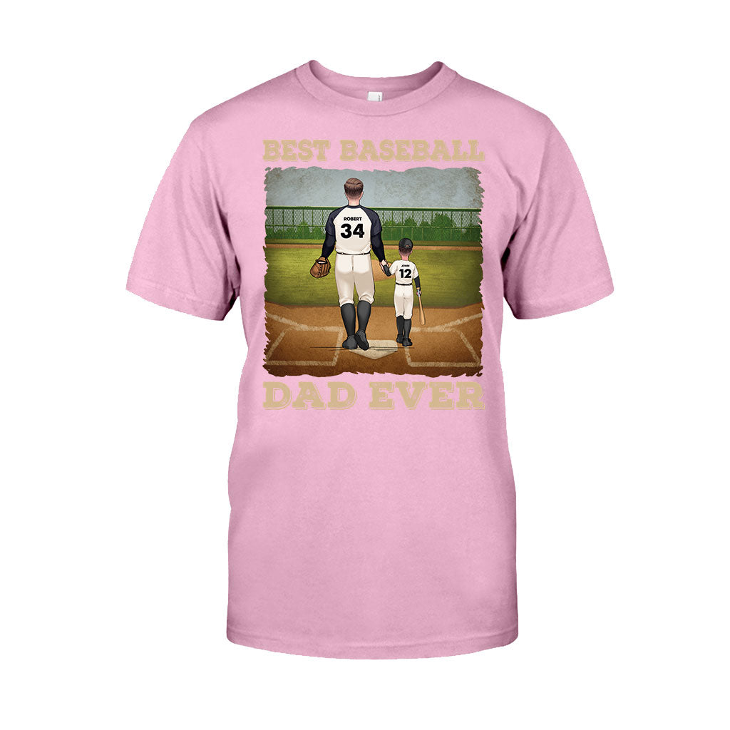 Meilleur papa de joueur de baseball au monde - T-shirt et sweat à capuche personnalisés