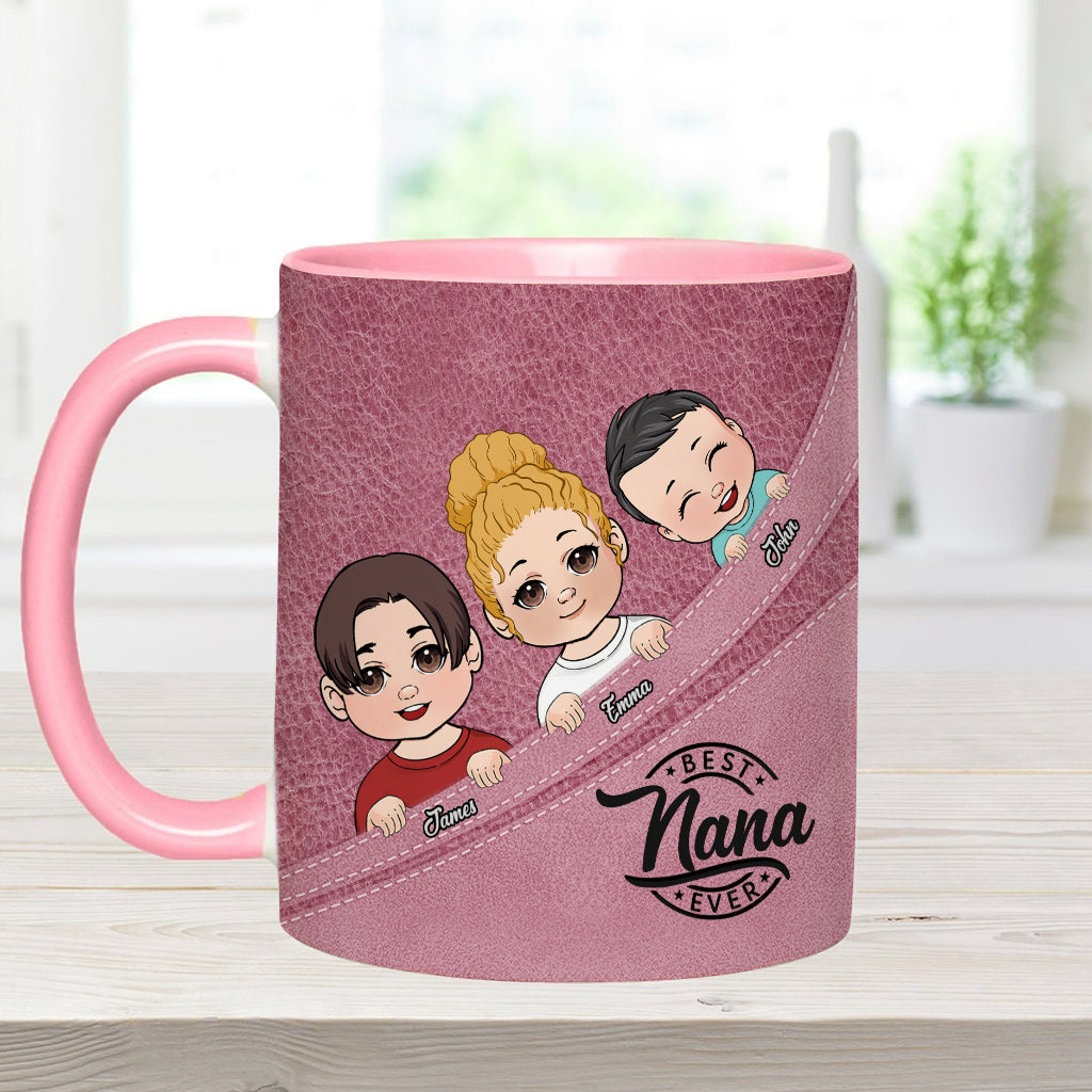 Meilleure grand-mère/meilleur grand-père/papa/maman du monde - Mug personnalisé « Grand-mère »