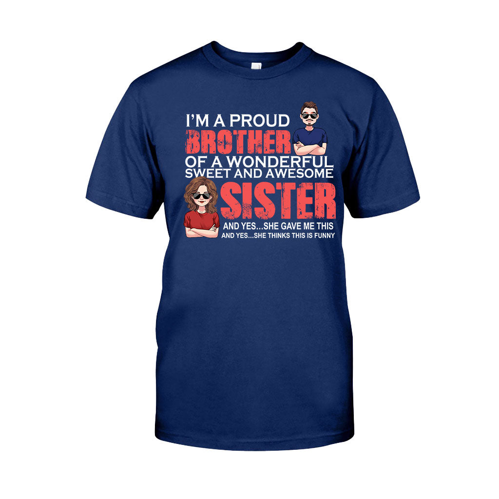 Je suis un frère fier - T-shirt et sweat à capuche personnalisés pour frères et sœurs