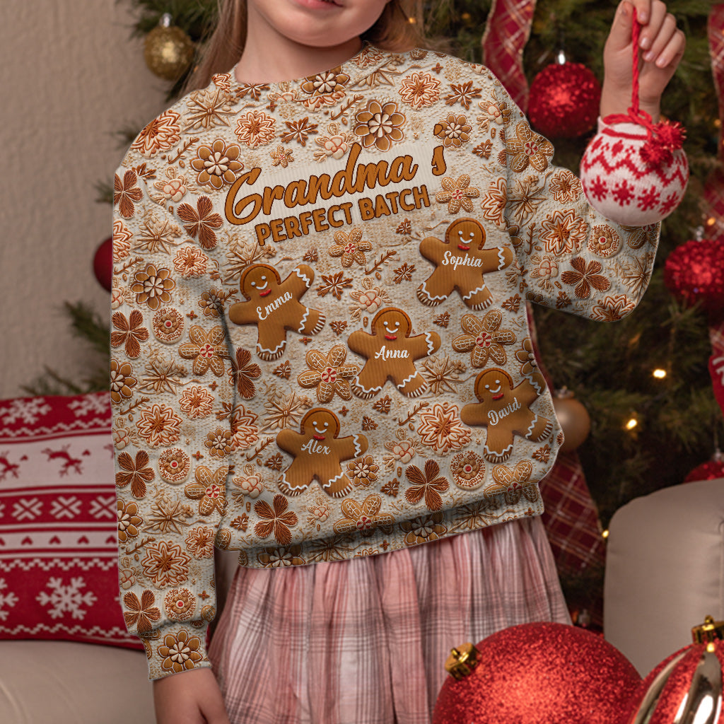 Grandma's Perfect Batch - Gift for grandma - Personalized Ugly Sweater