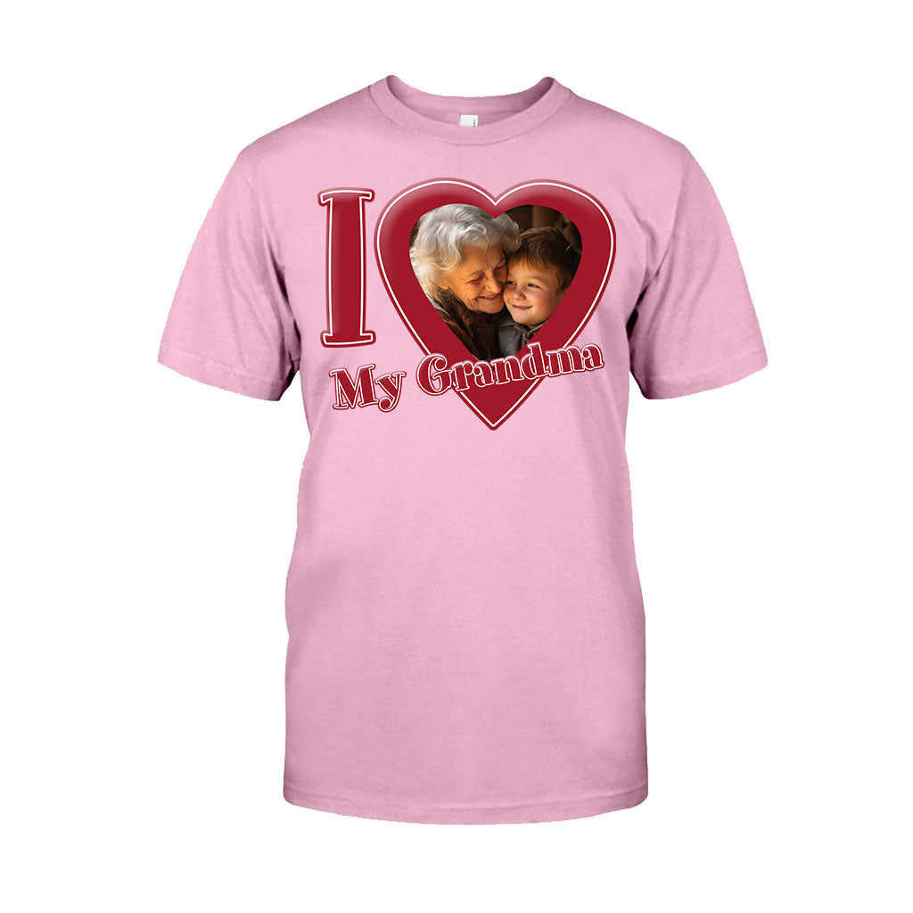 J'aime ma grand-mère/mamie/maman... - T-shirt et sweat à capuche personnalisés pour grand-mère