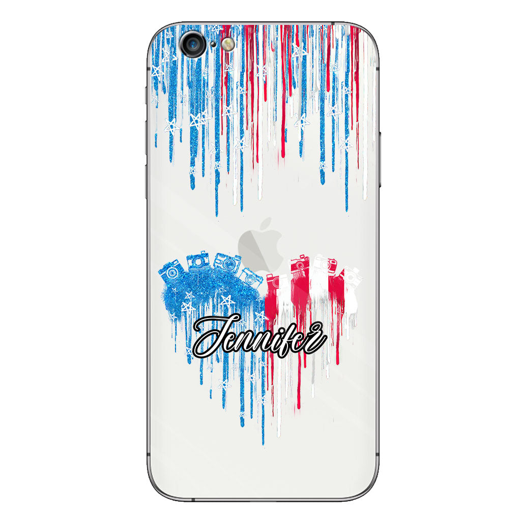 Passion pour la photographie - Coque de téléphone transparente personnalisée avec photo