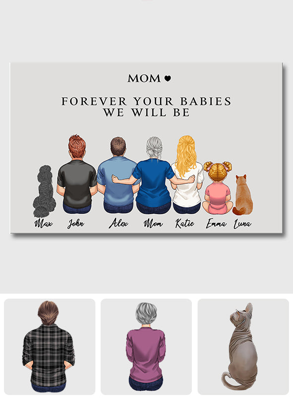 Pour toujours ton bébé - Toile et affiche personnalisées pour maman