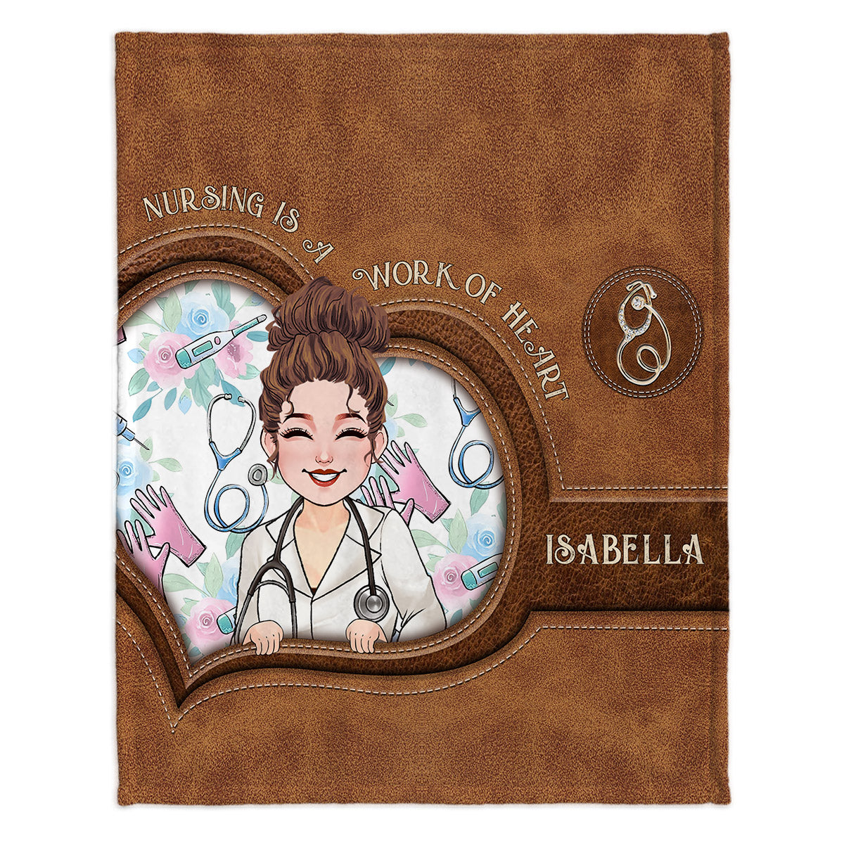 Les soins infirmiers sont un travail de cœur - Couverture personnalisée pour infirmière