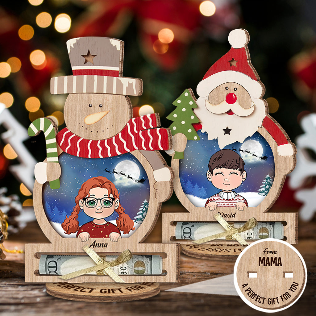 Cadeau de Noël - Plaque en bois personnalisée pour grand-mère