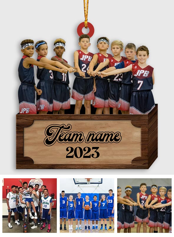 Noël sur le thème du basketball - Ornement de Noël personnalisé en forme de basketball