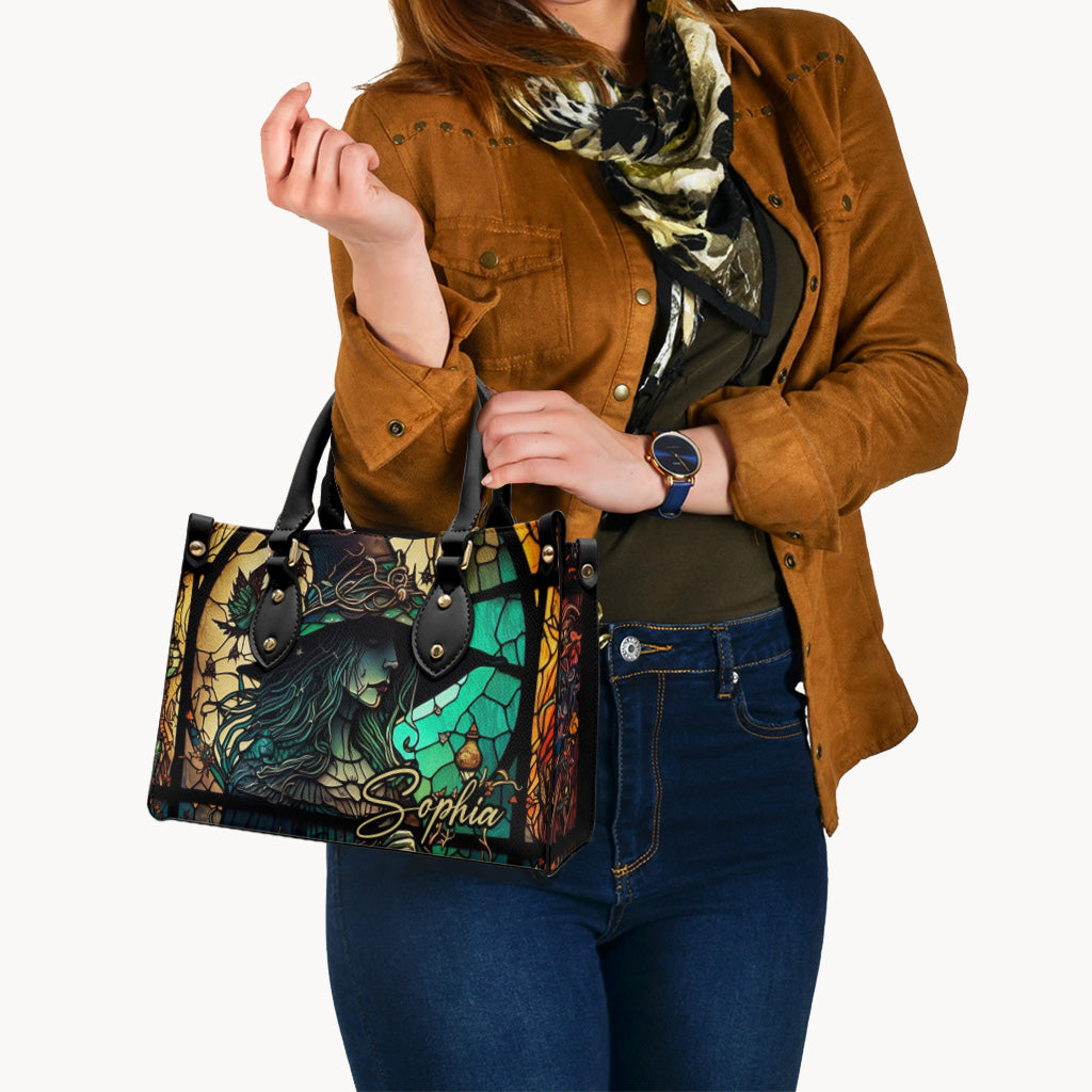 Sac à main en cuir personnalisé « Sorcière mystérieuse »