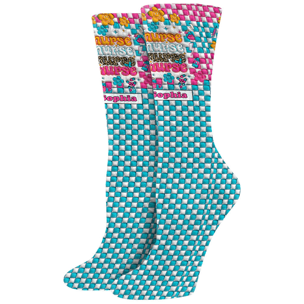 Vie d'infirmière - Cadeau pour maman, elle, épouse, petite amie, amie - Chaussettes personnalisées