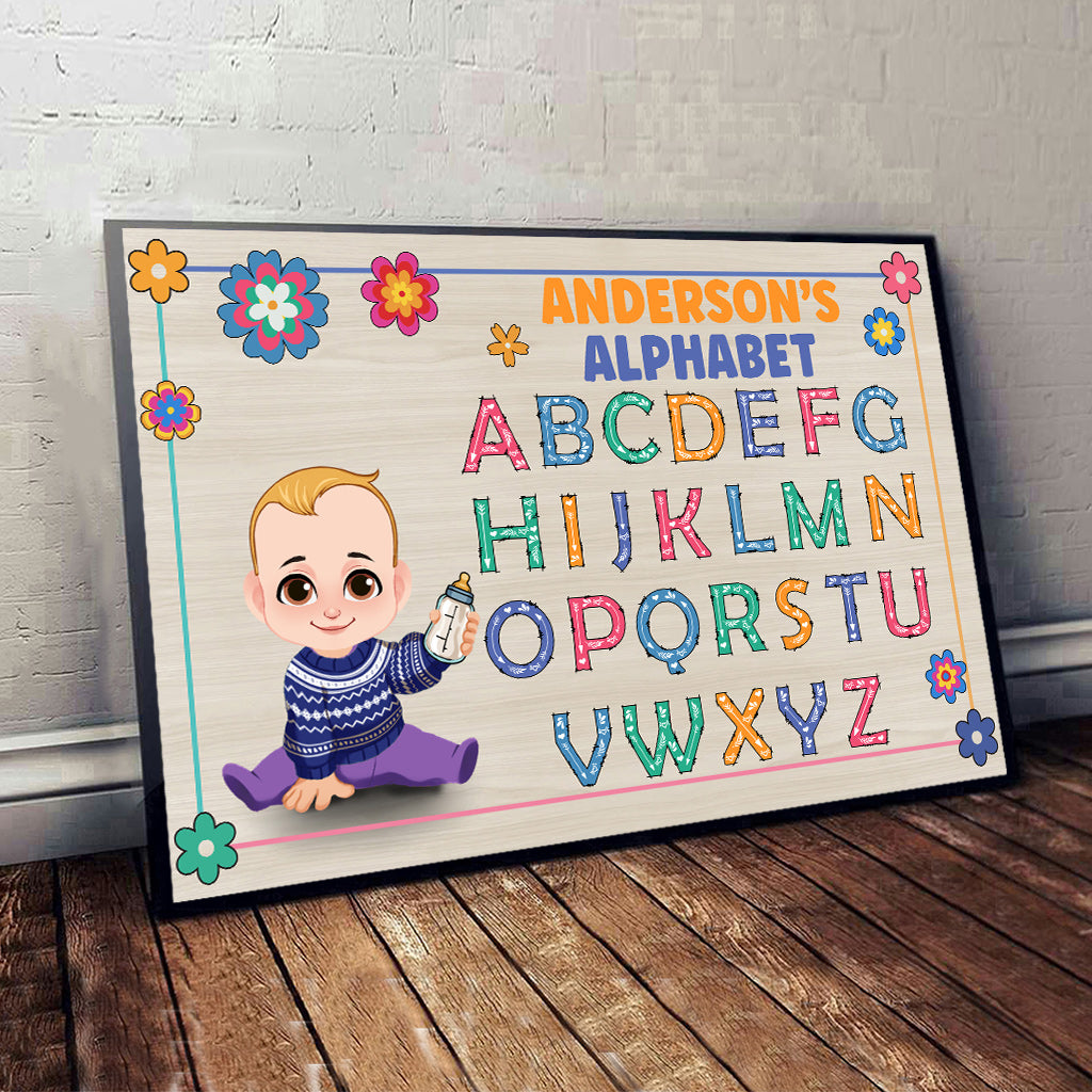 Affiche de l'alphabet - Toile et affiche personnalisées pour enfants