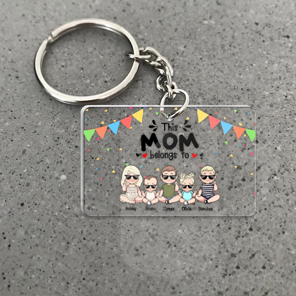 My Favorite People - Gift for grandpa, grandma, brother, sister, mom, dad, uncle, aunt - Personalized Keychain