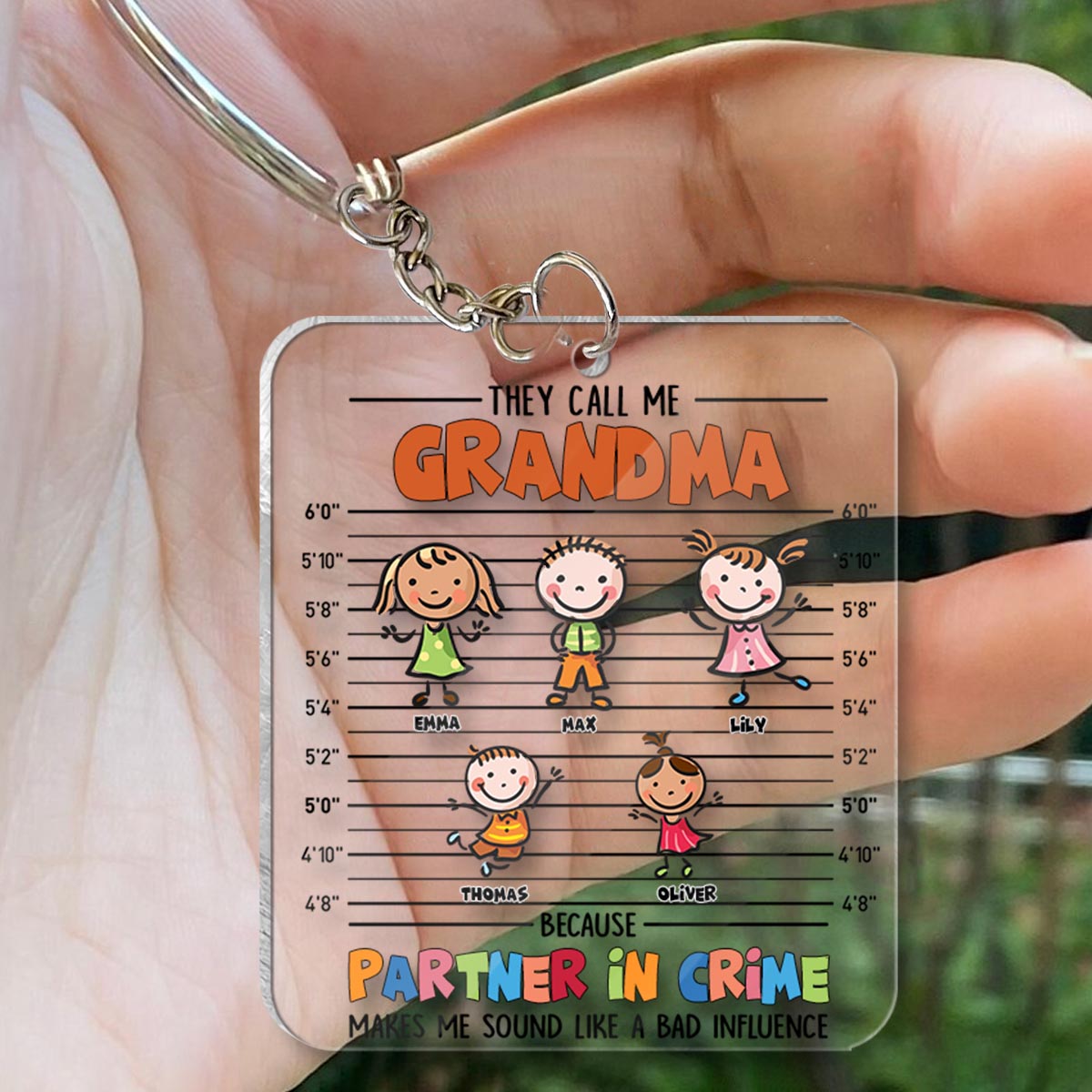 Complices - Cadeau pour grand-père, grand-mère, maman, papa, oncle, tante, frère, sœur - Porte-clés personnalisé