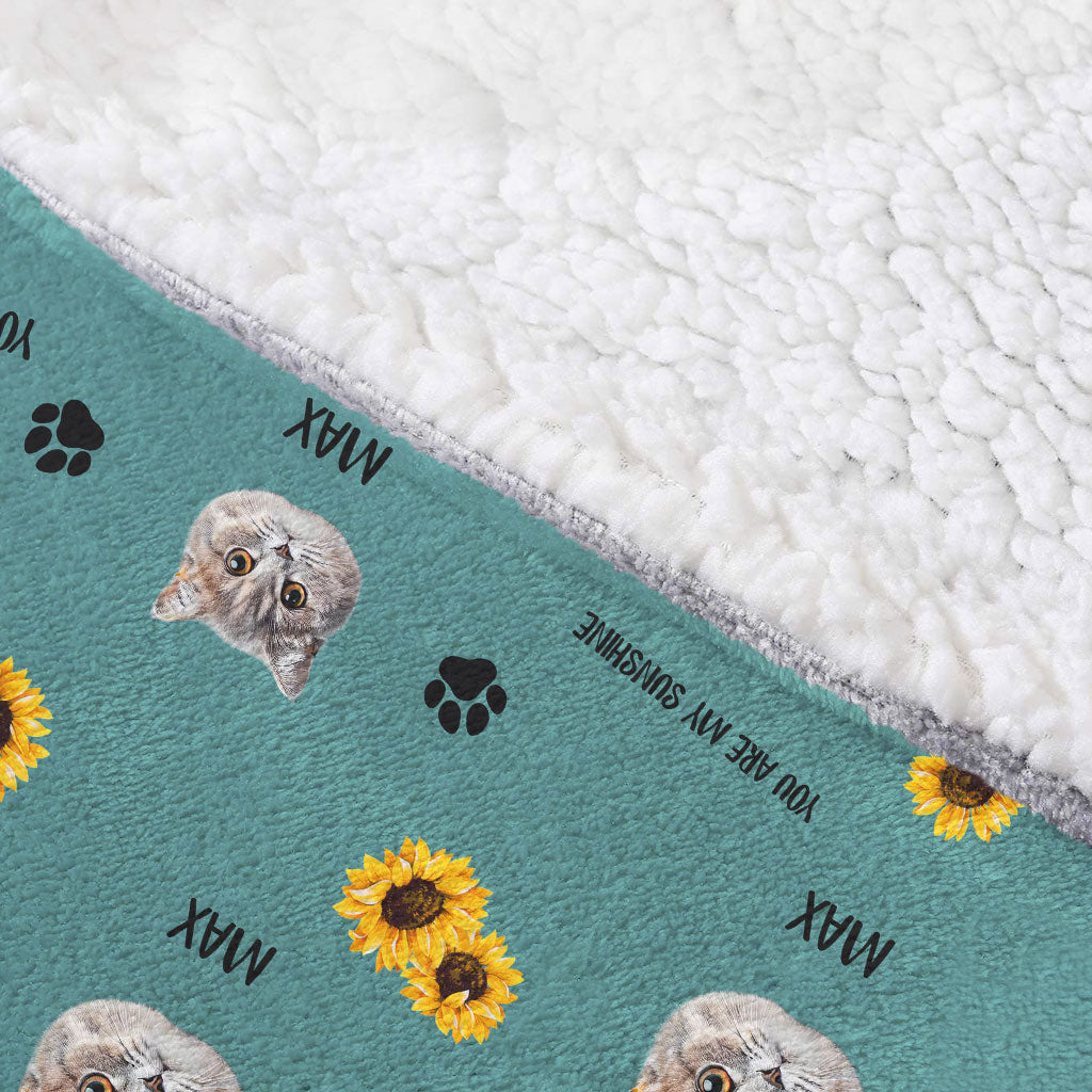 You Are My Sunshine - Dog gift for cat lover - Personalized Blanket Hoodie