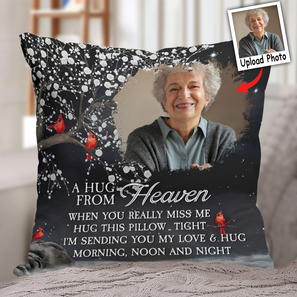 A Hug From Heaven - Personalized Memorial Throw Pillow
