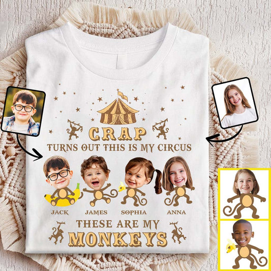Ceci est mon cirque, ce sont mes singes - T-shirt et sweat à capuche personnalisés pour maman