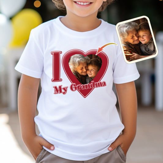 J'aime ma grand-mère/mamie/maman... - T-shirt et sweat à capuche personnalisés pour grand-mère