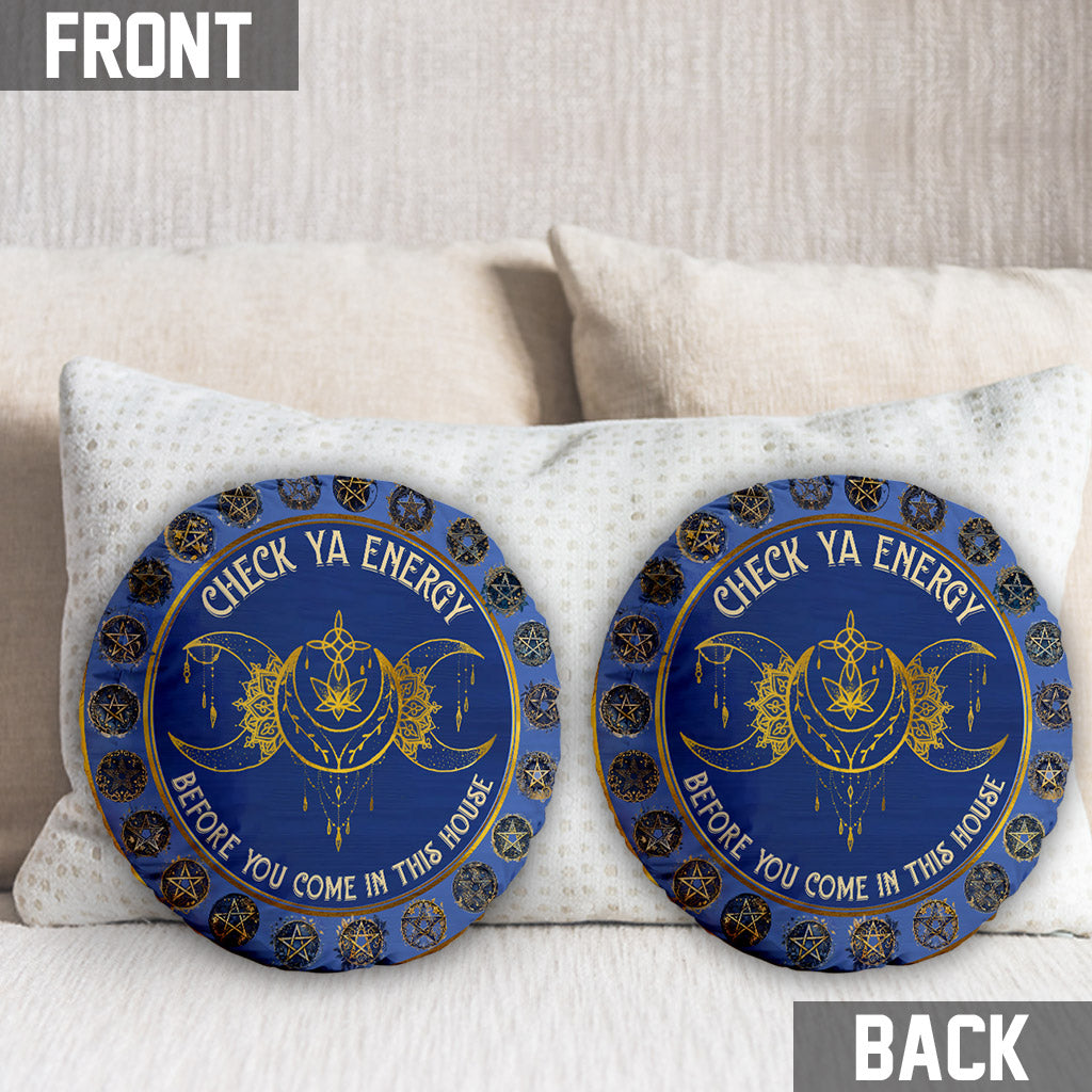 Vérifiez votre énergie - Oreiller personnalisé en forme de sorcière