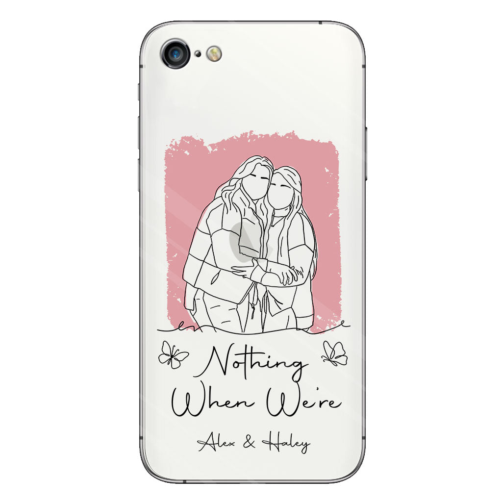 Nothing Makes Sense When We're Apart - Personalized Bestie Clear Phone Case