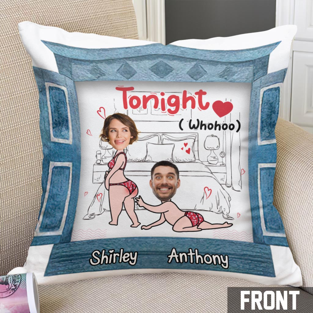 Tonight - Personalized Couple Throw Pillow