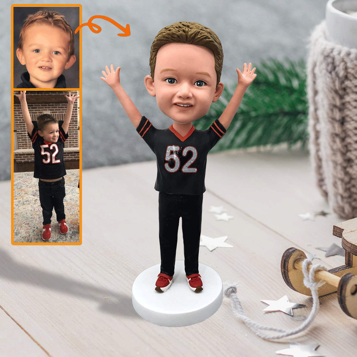 Meilleur petit-fils du monde - Cadeau pour petit-fils - Figurine à tête oscillante personnalisée