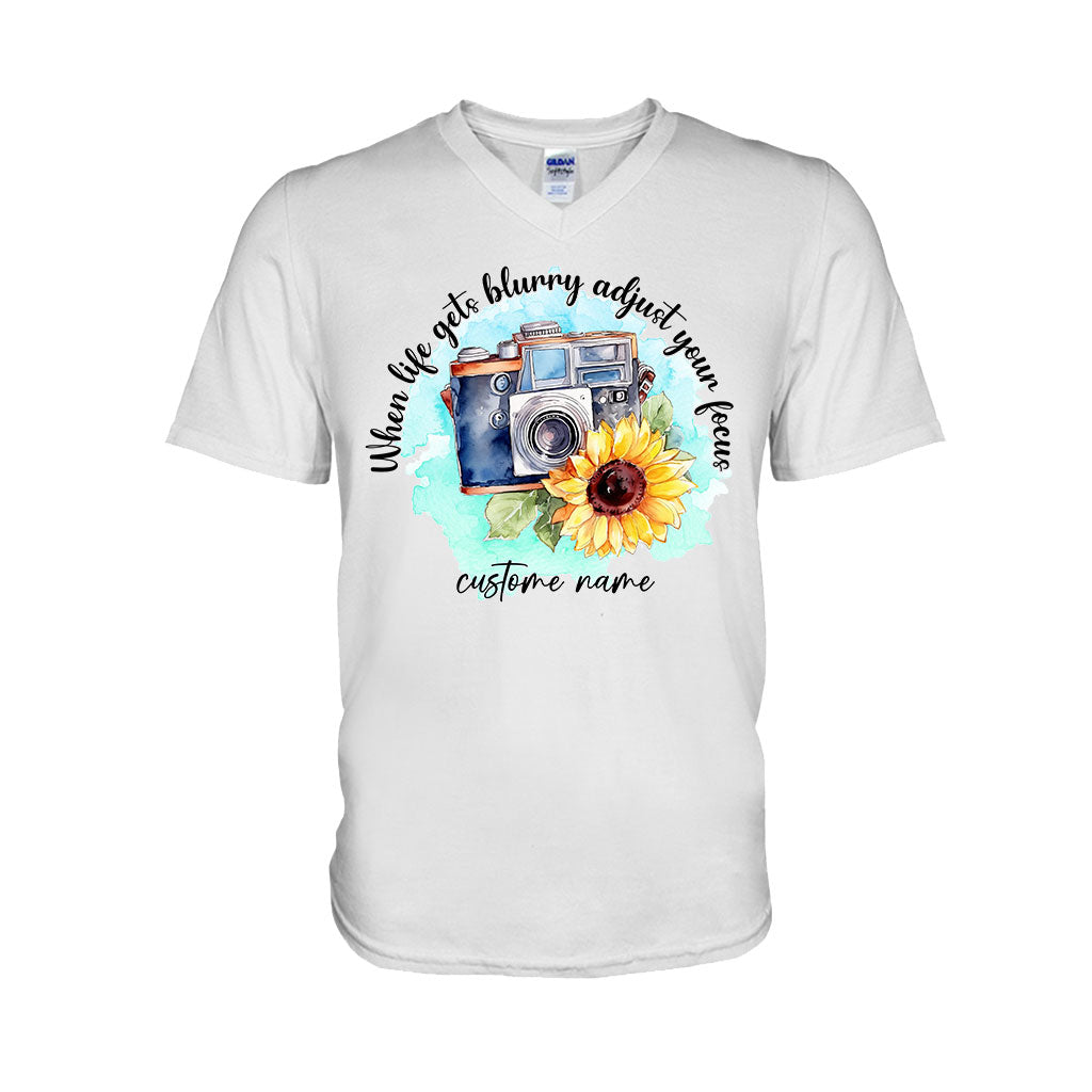 Quand la vie devient floue, ajustez votre mise au point - T-shirt et sweat à capuche personnalisés avec photographie