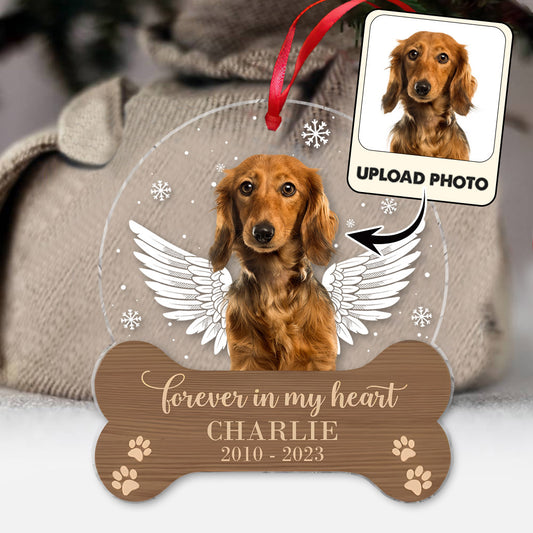 Forever Loved - Personalized Dog Transparent Ornament