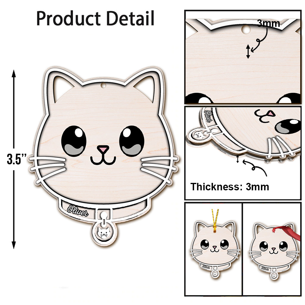 Noël Miaou - Ornement de Noël personnalisé pour chat