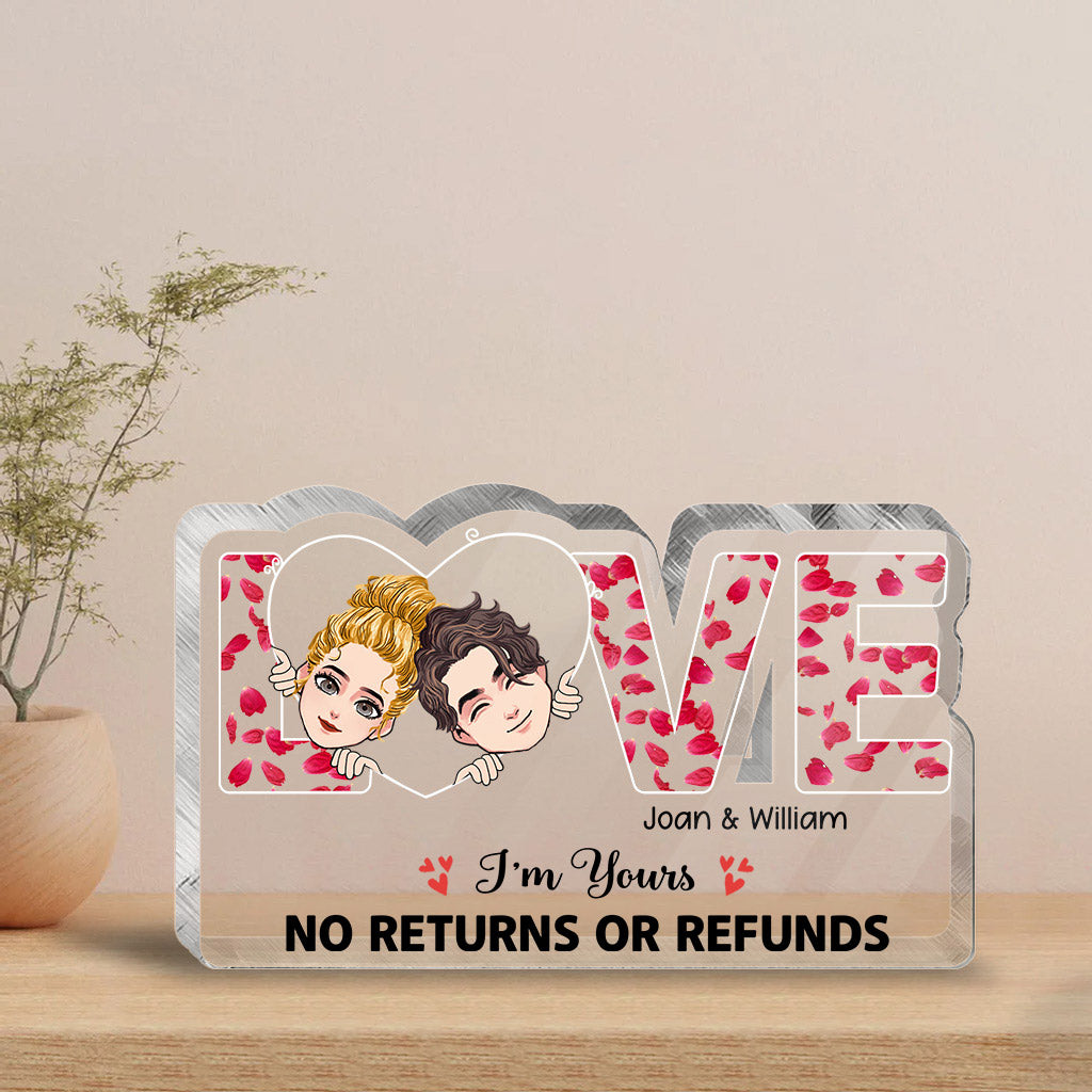 « This Is Us » - Cadeau pour couple (mari, femme, petit ami, petite amie, amoureux des chiens) - Plaque acrylique personnalisée.