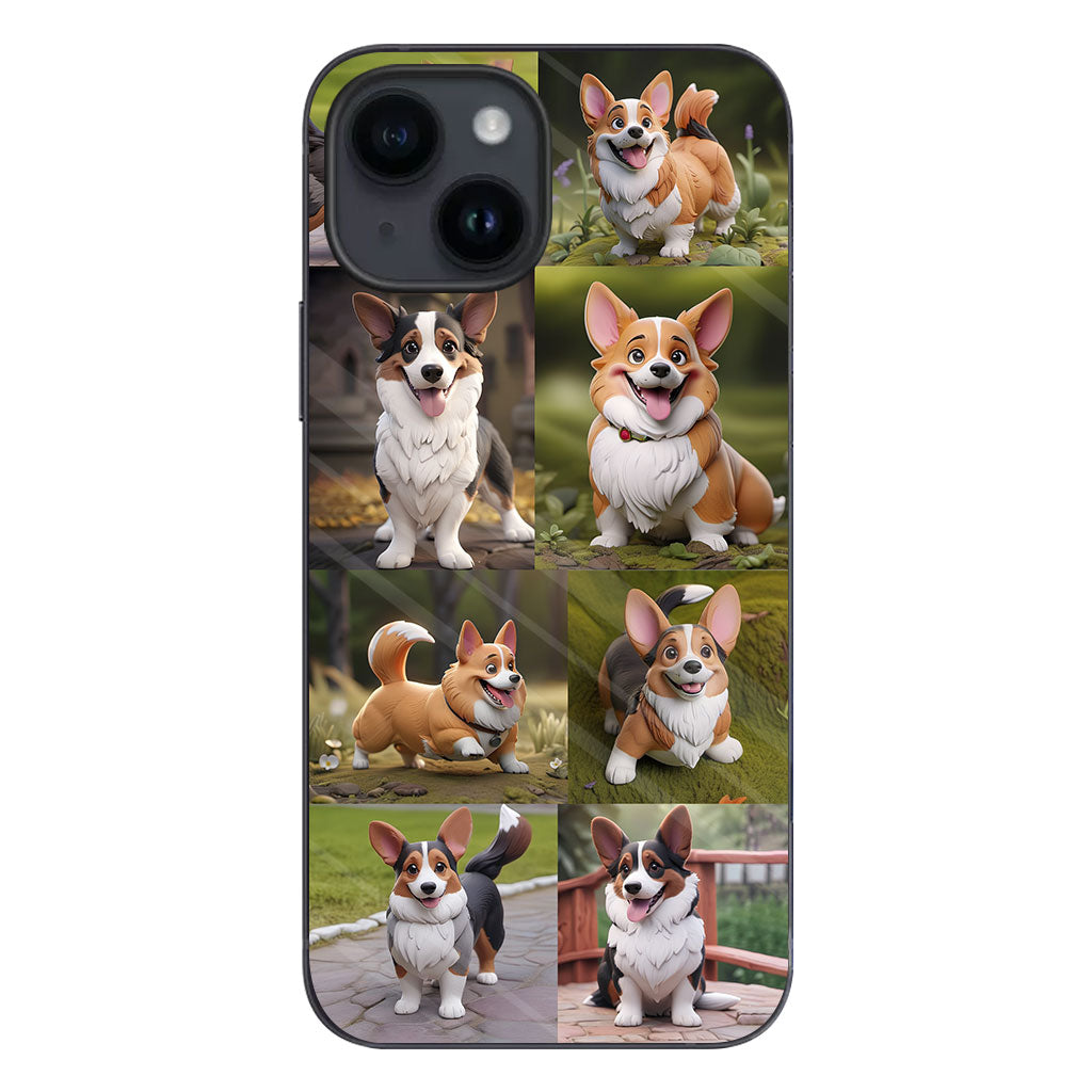 Collage de photos d'animaux de compagnie façon cartoon - Cadeau pour les amoureux des chiens et des chats - Coque de téléphone personnalisée