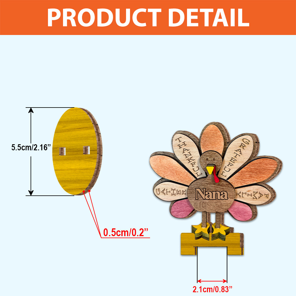 Grand-mère reconnaissante - Plaque en bois personnalisée pour agriculteur