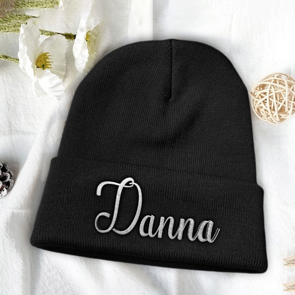 Custom Name - Personalized Aunt Embroidered Beanie
