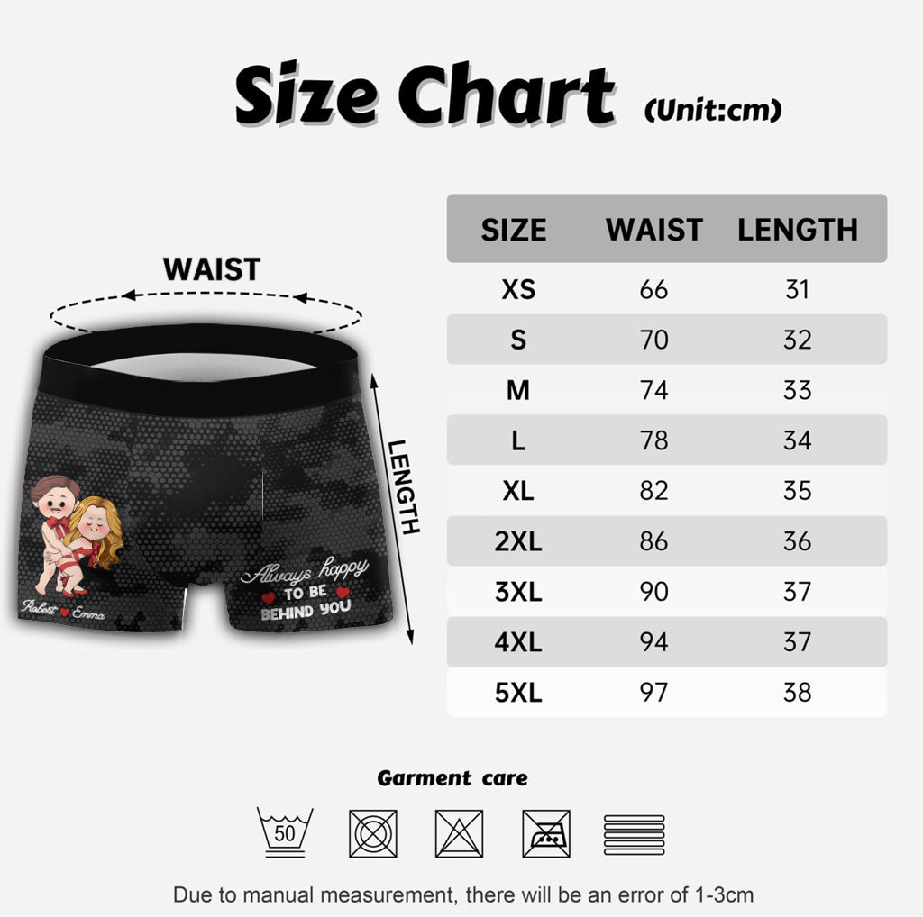 Toujours heureux d'être à vos côtés - Boxers personnalisés pour couples
